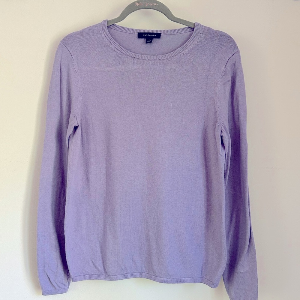 Light Cotton Purple Ann Taylor Summer Sweater